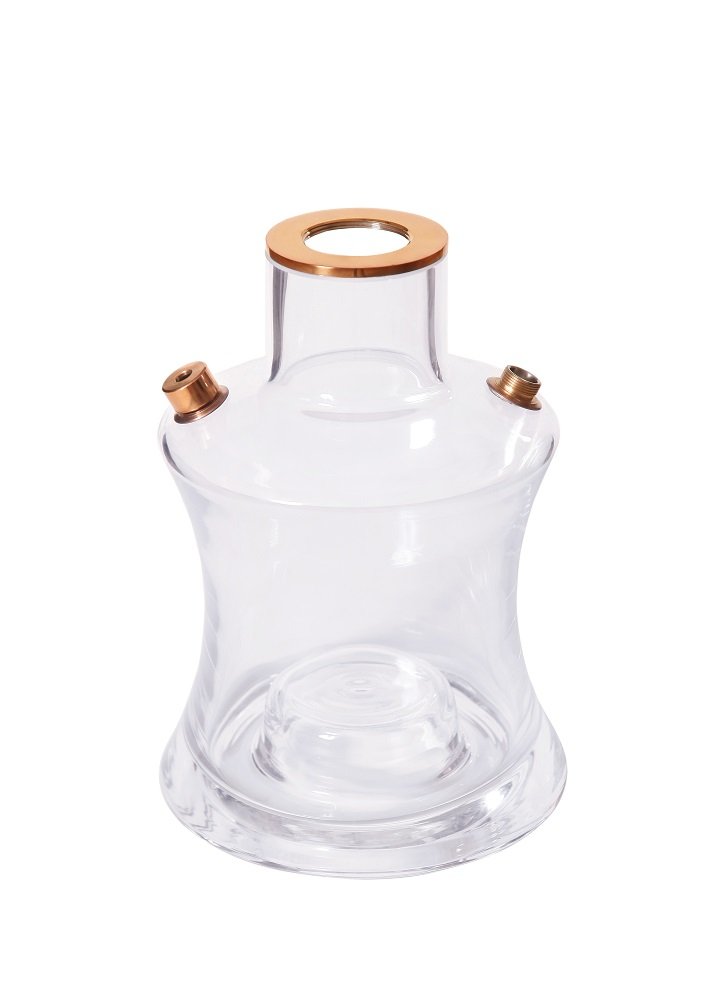 Oduman N2 Clear Gold Hookah Replacement Glass – low-res